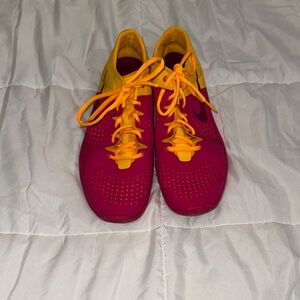 Nike Pink and Yellow Athletic Sneakers